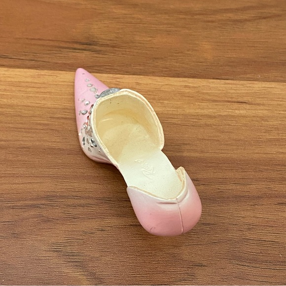 2002 RAINE Just the Right Shoe Pure Heart Miniature Ceramic Pink Heels Shoe - Picture 8 of 14